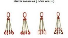 Dört Bacaklı Zincir Sapanlar (Gözlü, Kancalı, Mapalı)