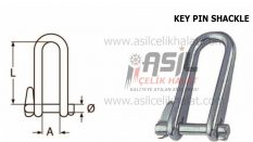 Anahtar Pimli Civatalı Zincir Kilidi Paslanmaz