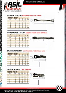 Paslanmaz Gerdirmeler Teknik Katalog